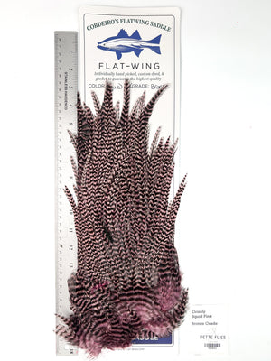 Grizzly Squid Pink - Ewing x Cordeiro's Flatwing Saddle - Bronze (#653)