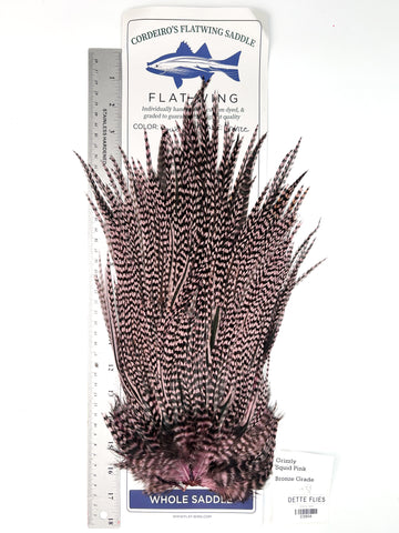 Grizzly Squid Pink - Ewing x Cordeiro's Flatwing Saddle - Bronze (#654)