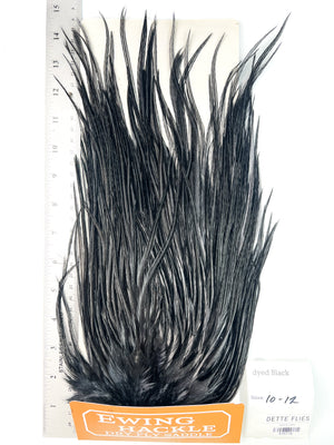 dyed Black - Ewing Dry Fly Rooster Saddle (776)