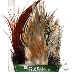 Ewing Hackle Pack - Four Half Saddles (847)