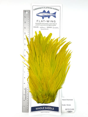 Yellow Chartreuse - Ewing x Cordeiro's Flatwing Saddle - Bronze (#875)