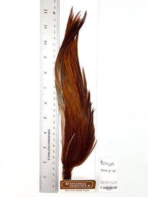 Brown - Ewing Dry Fly Rooster Half Cape (838)