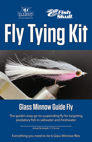 Flymen Fly Tying Kit: Fish-Skull Glass Minnow Guide Fly