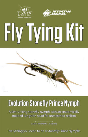 Flymen Fly Tying Kit: Nymph-Head Evolution Stonefly Prince Nymph