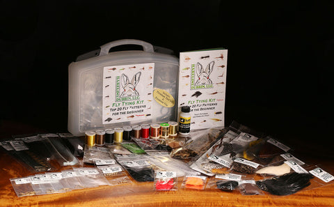 Hareline Fly Tying Material Kit with Tools & Vise