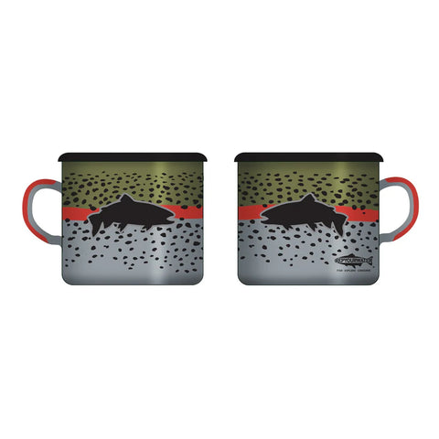 Rep Your Water Enamel Camp Mug - Rainbow Flank