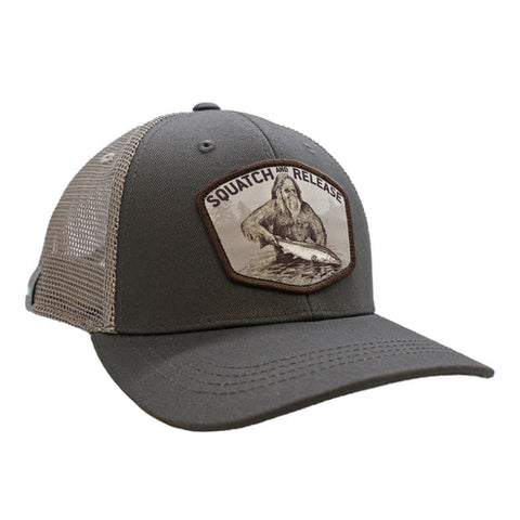 Rep Your Water Mesh Back Hat - Squatch and Release Badge