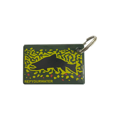 Rep Your Water Enamel Key Ring - Brook Trout Flank