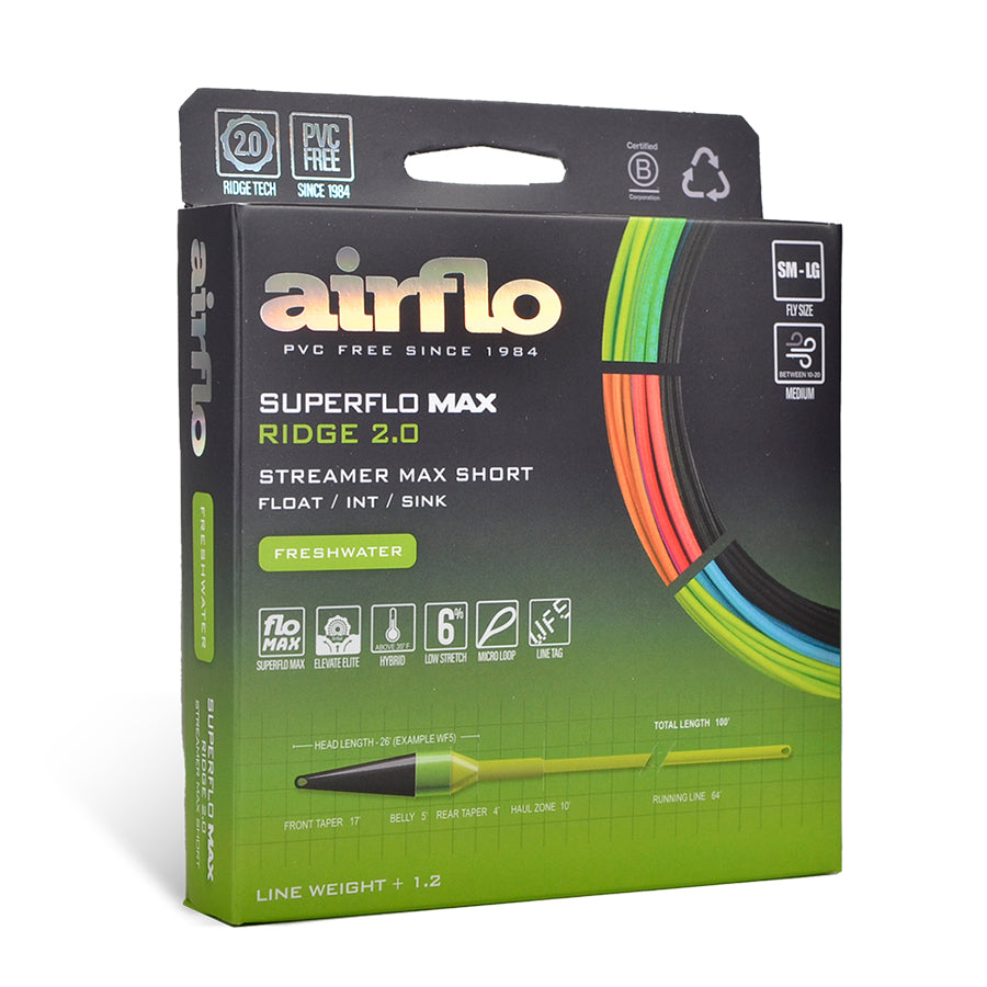 Max Ridge Cut Airflo Superflo Max Ridge 2.0 - Streamer Max Short - Sink Tip Fly Line ...