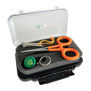 Dr Slick Crossfire Gift Box - Nipper, Zinger & Standard Clamp in Medium Fly Box