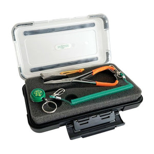 Dr Slick Crossfire Gift Box - Nipper, Zinger & 6" Mitten Clamp in Large Fly Box