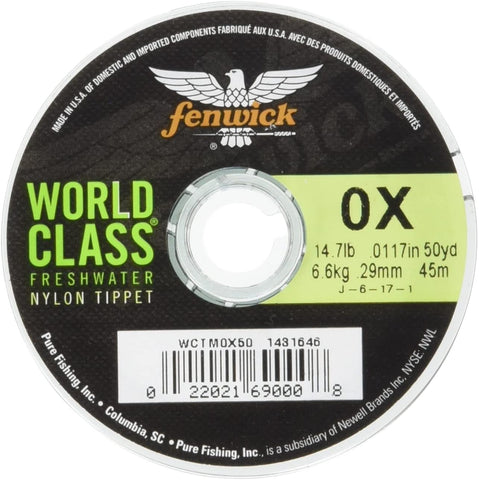 50% off - Fenwick World Class Freshwater Nylon Tippet - 0X | 14lb