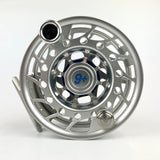 25% OFF -  *Damaged* Hatch Iconic 9 Plus Mid Arbor Fly Reel - Clear | Blue