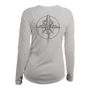 Rep Your Water - Brown Trout Compass Women's Sun Shirt