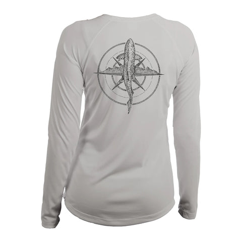 30% off - Rep Your Water - Brown Trout Compass Women's Sun Shirt