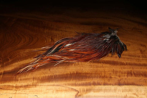 Hareline Rooster Saddle Dyed over White