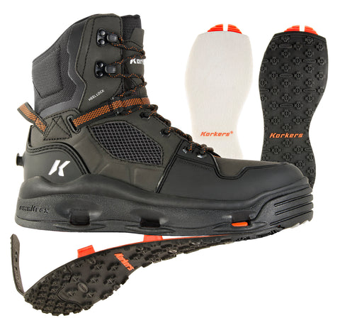 Chota STL Plus Wading Fly Fishing Boots w/ Felt Sole & Cleat Bases