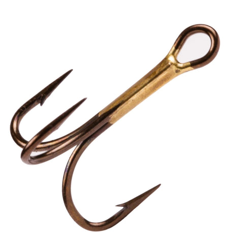 Out-Point Fly Long Shank Treble Hook (X2) Black Finish