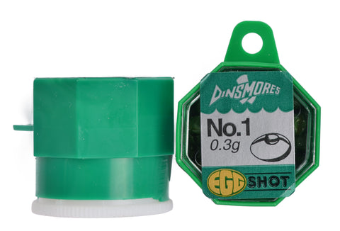 Dinsmores Lead Free Green Egg Split Shot - Single Dispenser